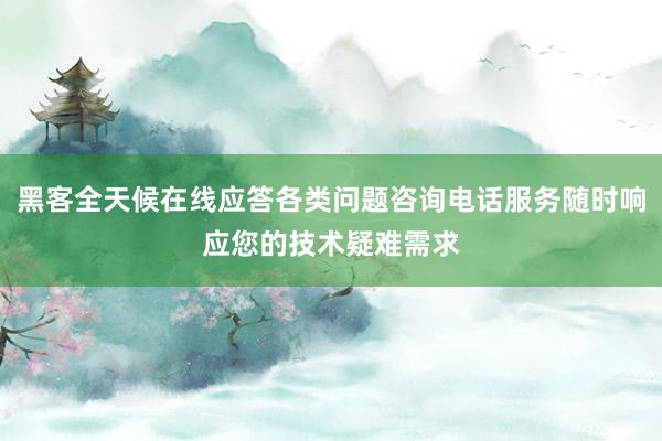 黑客全天候在线应答各类问题咨询电话服务随时响应您的技术疑难需求