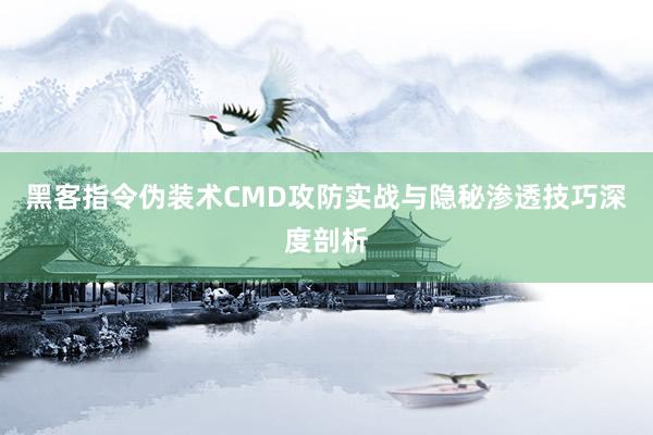 黑客指令伪装术CMD攻防实战与隐秘渗透技巧深度剖析